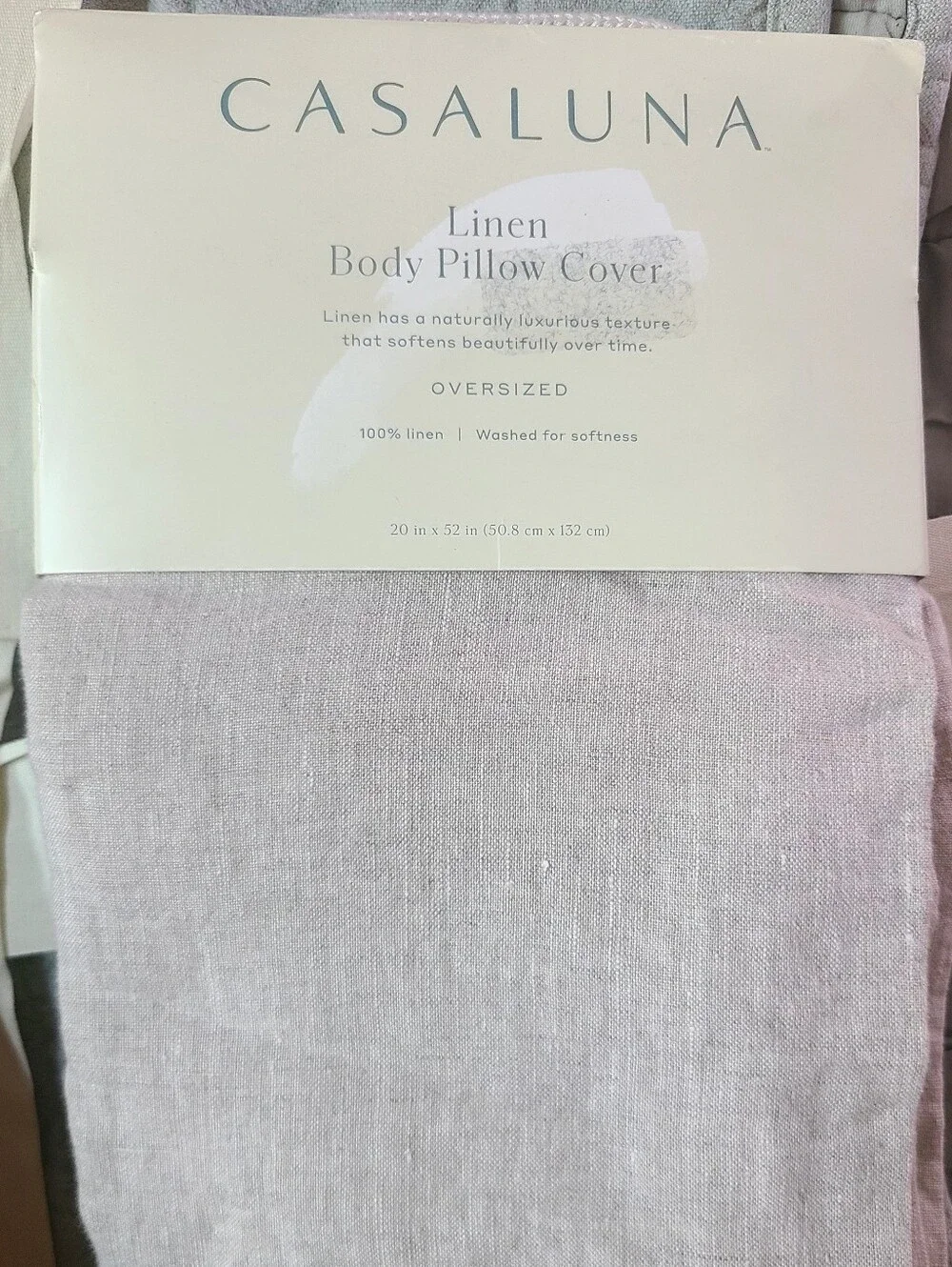 Casaluna - European Flax Linen Body Pillow Cover Natural Undyed - Casaluna™ New